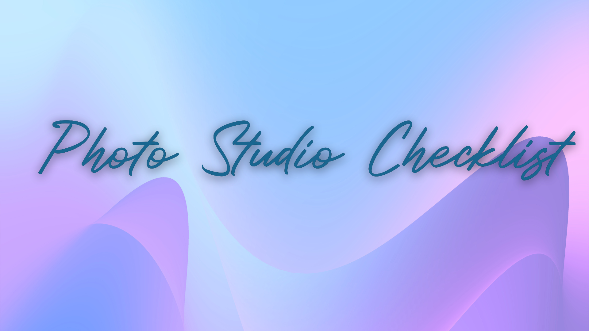 Photo Studio Checklist | DMG Dream Center